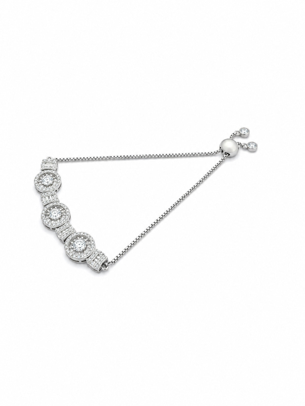 Crystal Floral Charm Bracelet - | Harsh Jewellers