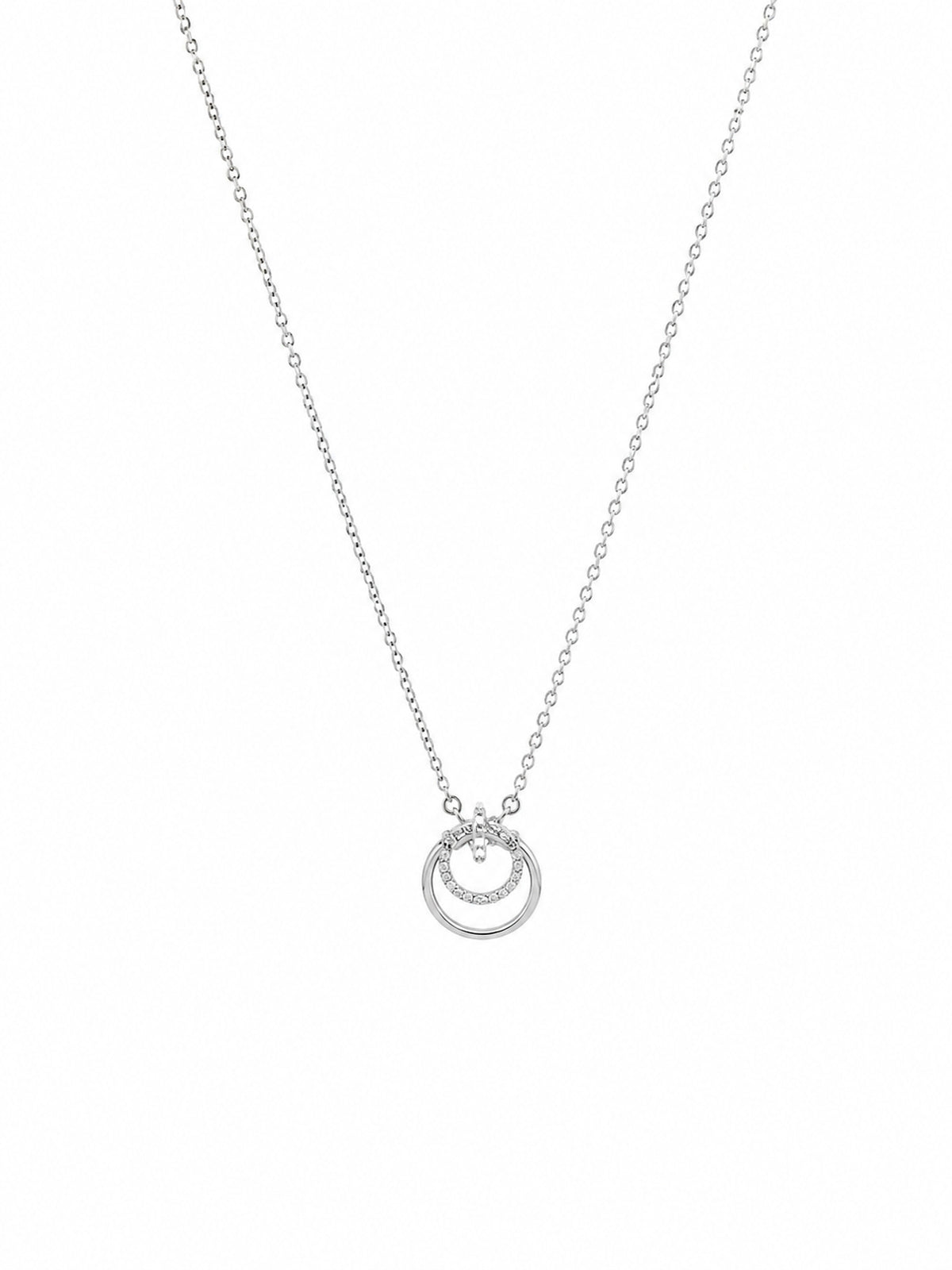 Double Circle Chain Pendant - 925 Sterling Silver | Harsh Jewellers