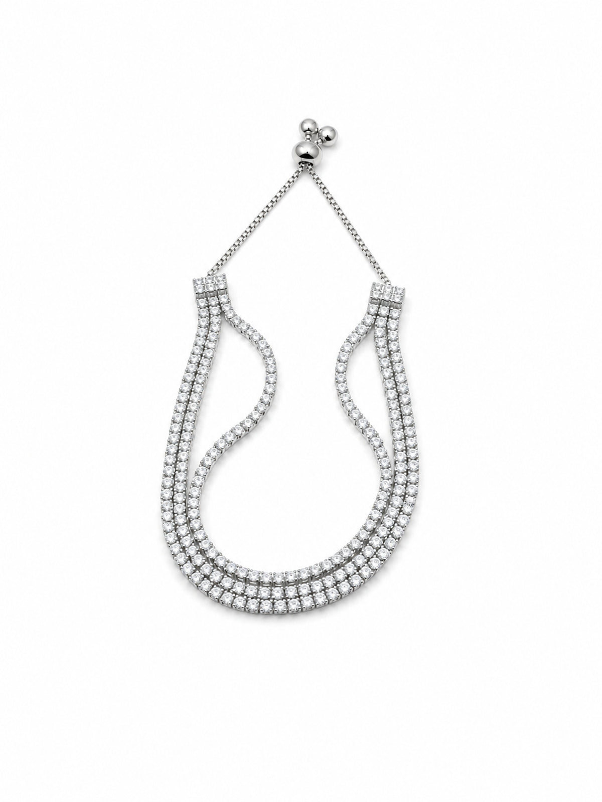 Double Row Crystal Drop Bracelet - | Harsh Jewellers