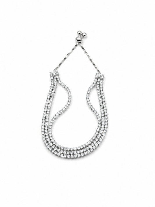 Double Row Crystal Drop Bracelet - | Harsh Jewellers