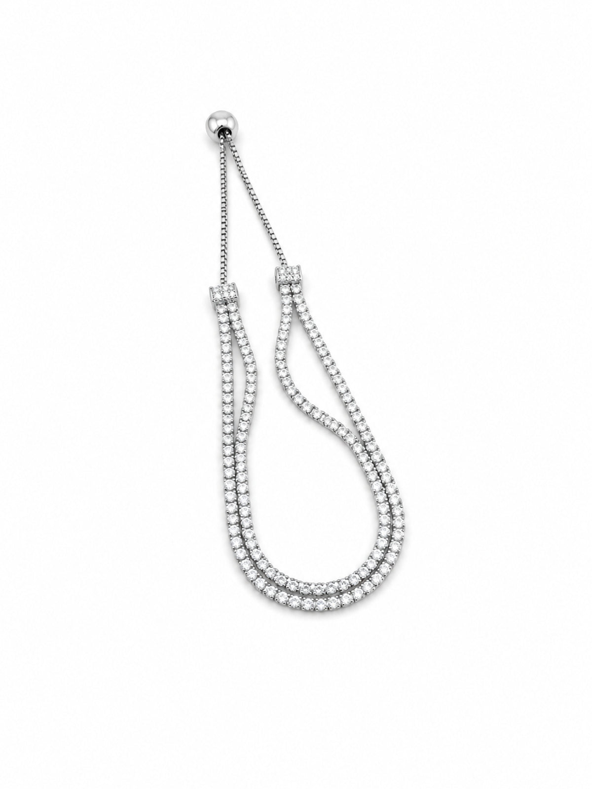 Double Row Crystal Slider Bracelet - | Harsh Jewellers