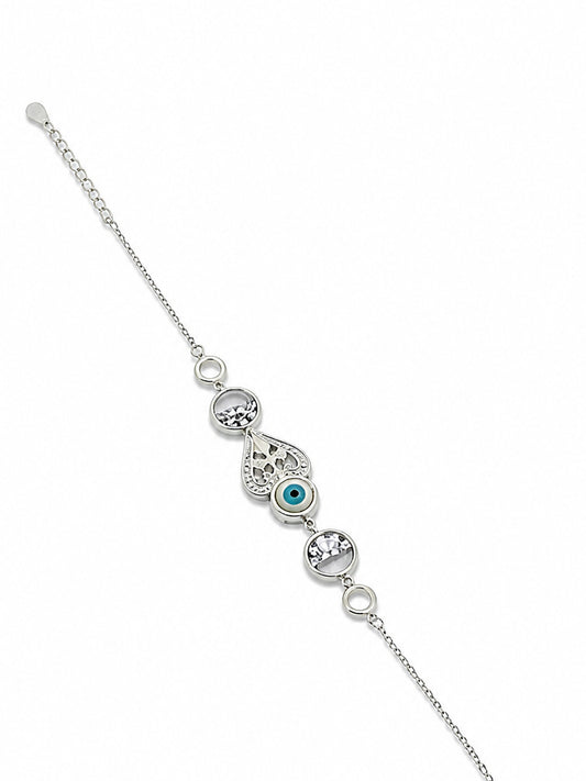 Evil Eye Crystal Charm Bracelet - | Harsh Jewellers