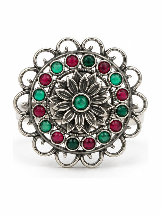 Garden Jewel Ring - 925 Sterling Silver | Harsh Jewellers