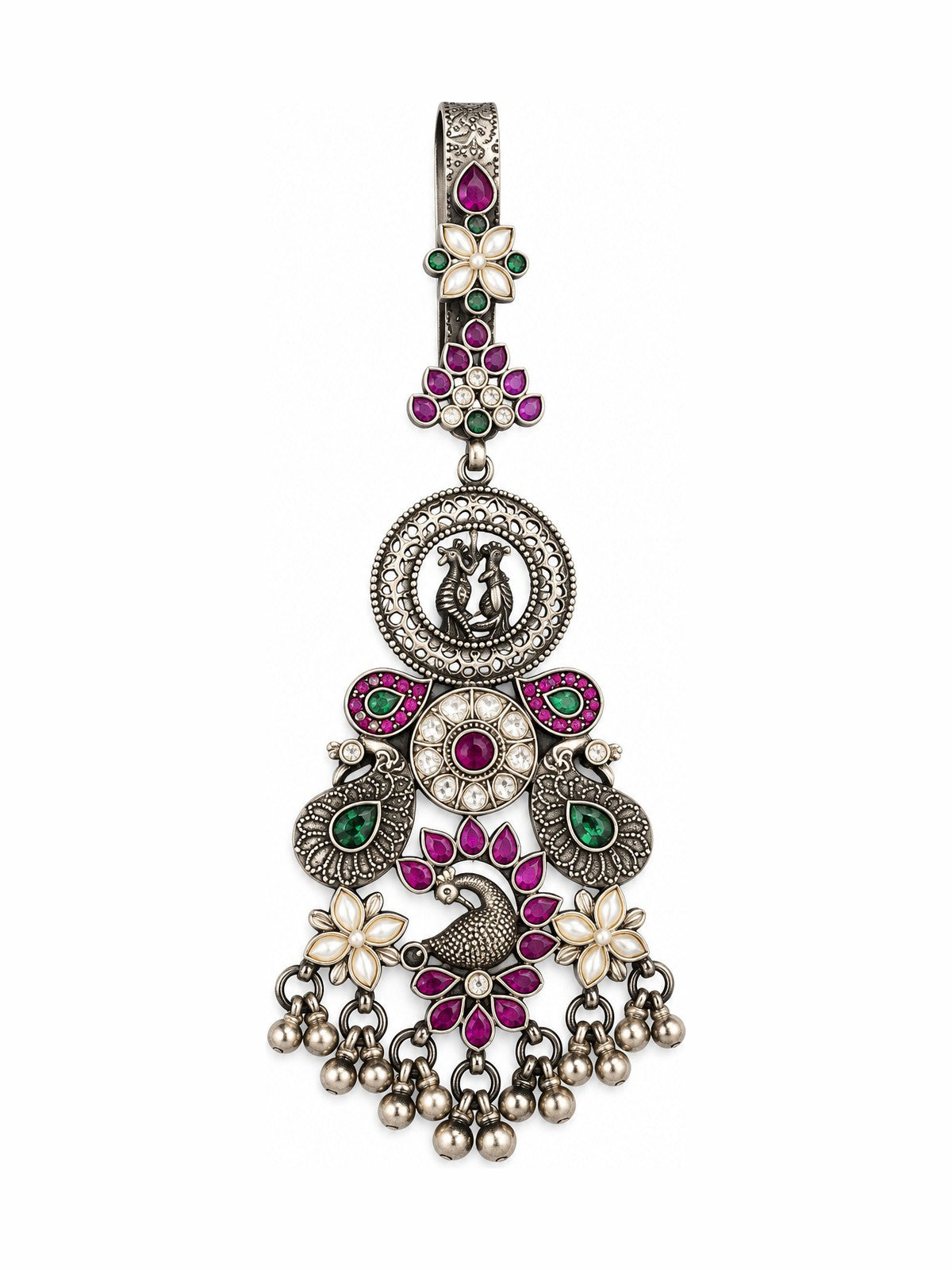 Mayura Grand Pendant - 925 Sterling Silver | Harsh Jewellers