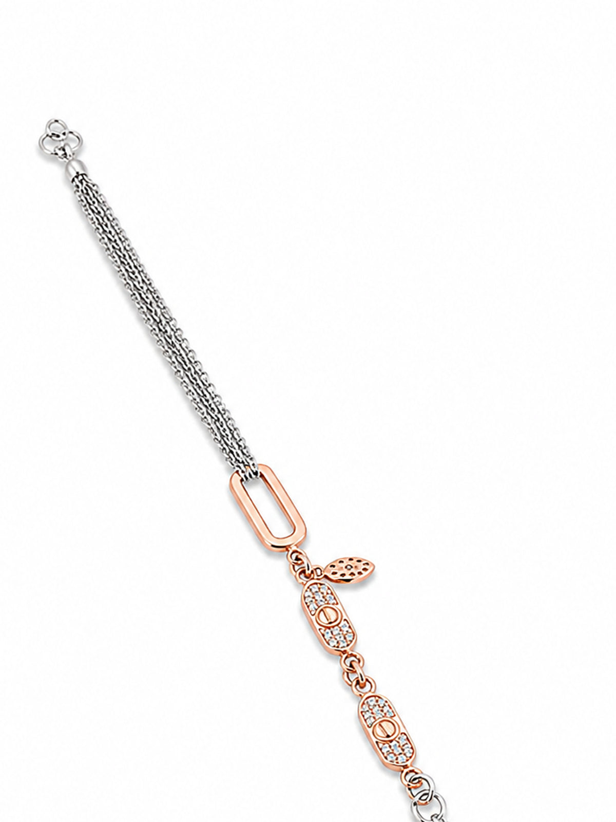 Rose Gold Multi-Chain Charm Bracelet - | Harsh Jewellers