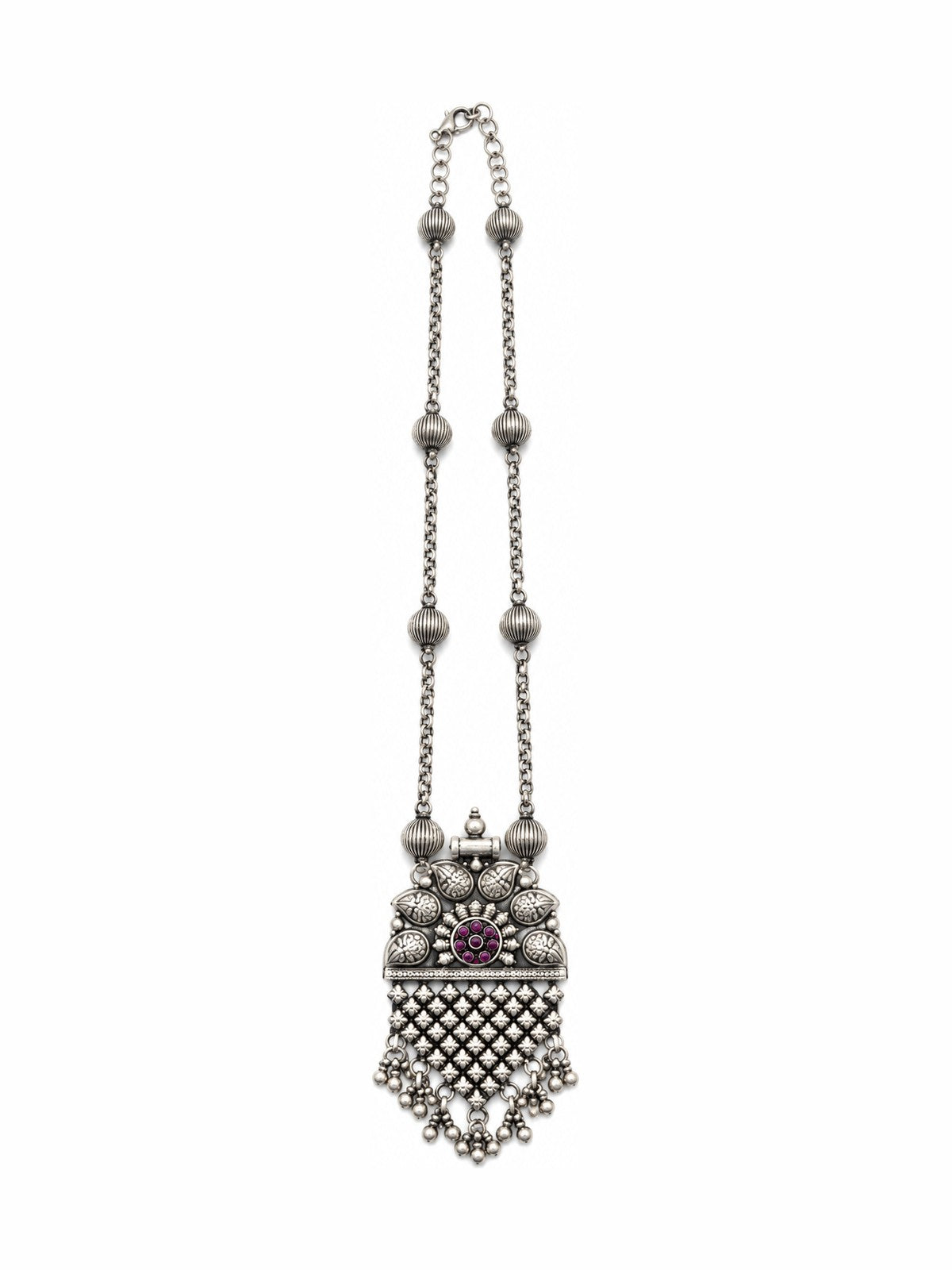 Trellis Long Necklace - 925 Sterling Silver | Harsh Jewellers