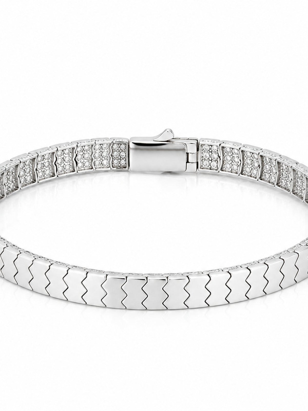 Wave Link Bracelet - 925 Sterling Silver | Harsh Jewellers