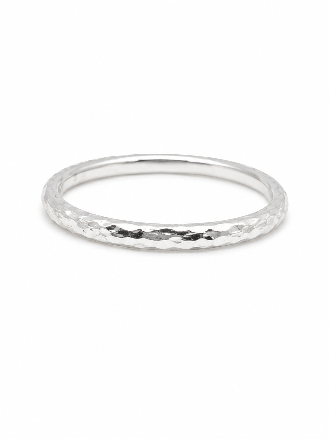 Hammered Silver Textured Bangle