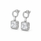 Crystal Square Drop Earrings