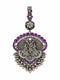Amethyst Mayura Pendant - 925 Sterling Silver | Harsh Jewellers