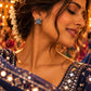 Model wearing Azure Starburst Studs in 925 sterling silver | Harsh Jewellers