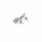 Black Fan Motif Stud Earrings - sterling silver | Harsh Jewellers