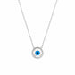 Blue Evil Eye Circle Chain Pendant - 925 Sterling Silver | Harsh Jewellers