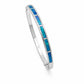 Blue Opal Inlay Silver Bangle - sterling silver | Harsh Jewellers