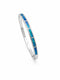 Blue Opal Inlay Silver Bangle - sterling silver | Harsh Jewellers