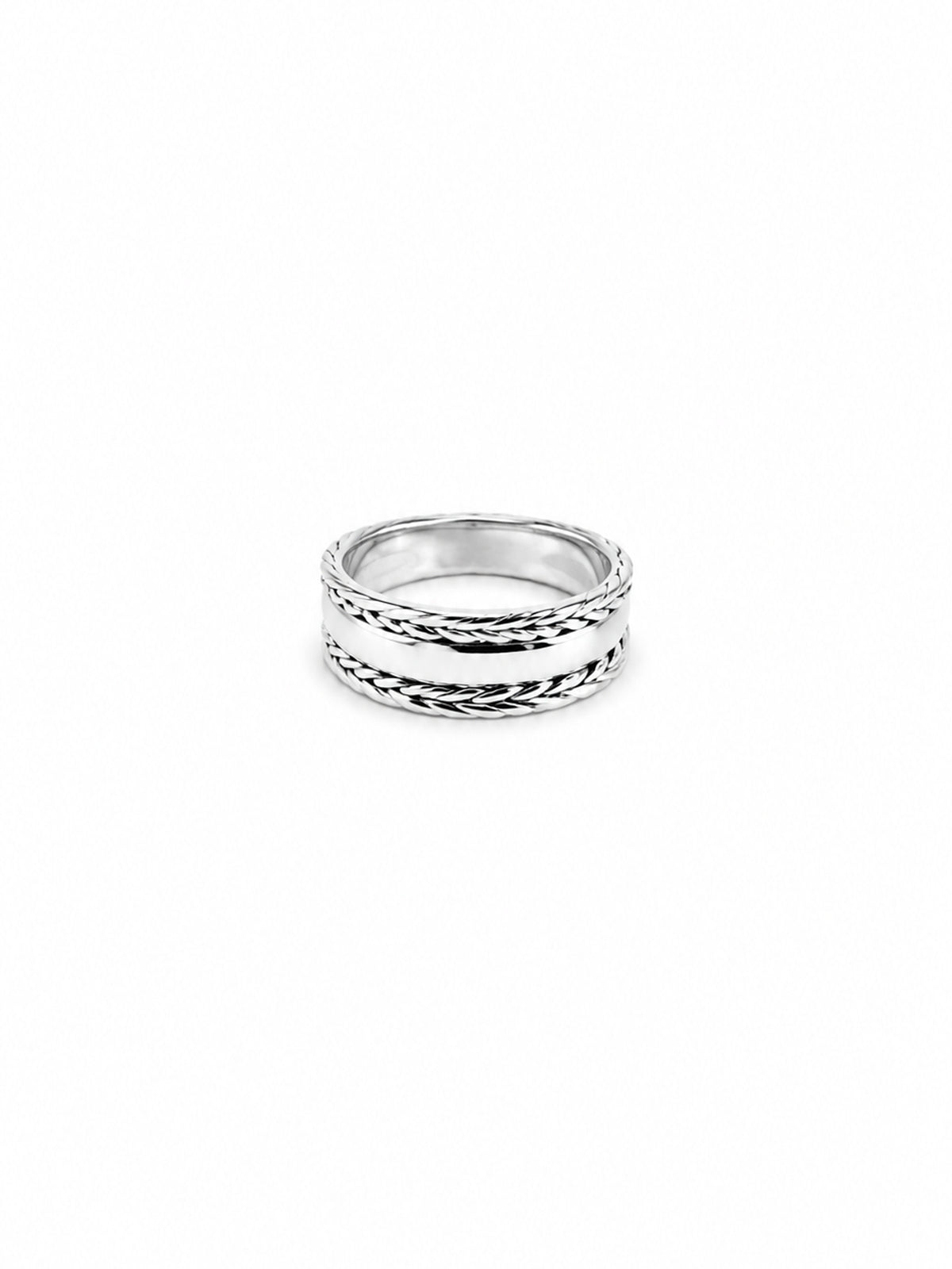 Braided Edge Wide Band Ring | Harsh Jewellers