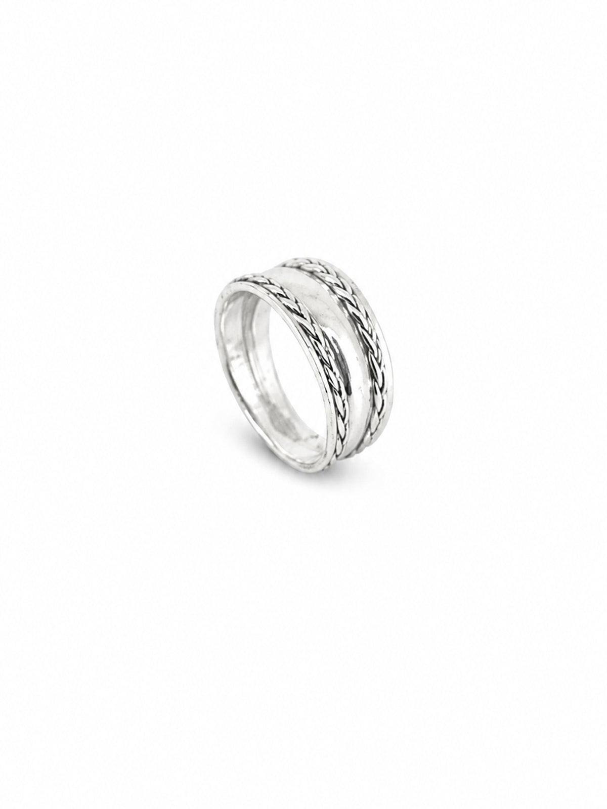 Braided Edge Wide Band Ring | Harsh Jewellers