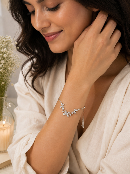 Butterfly Charm Chain Bracelet -  | Harsh Jewellers