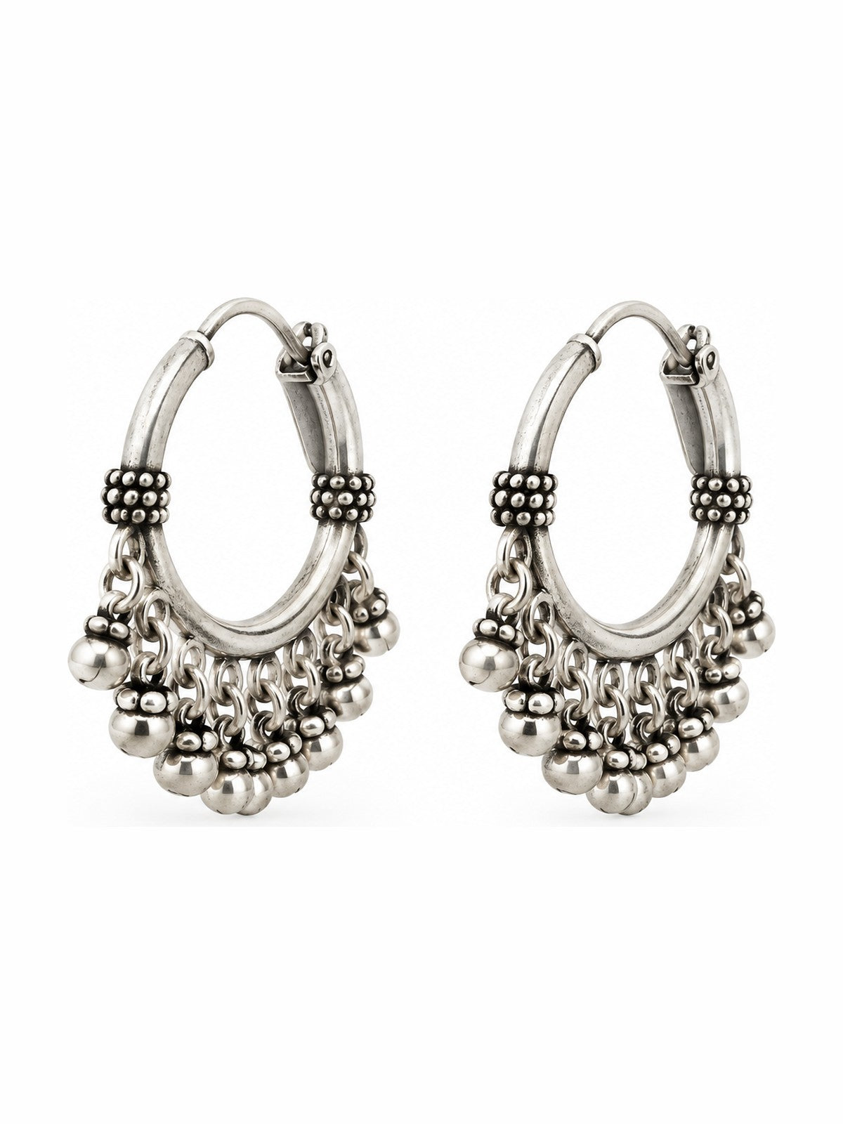 Cascade Fringe Hoops - 925 Sterling Silver | Harsh Jewellers