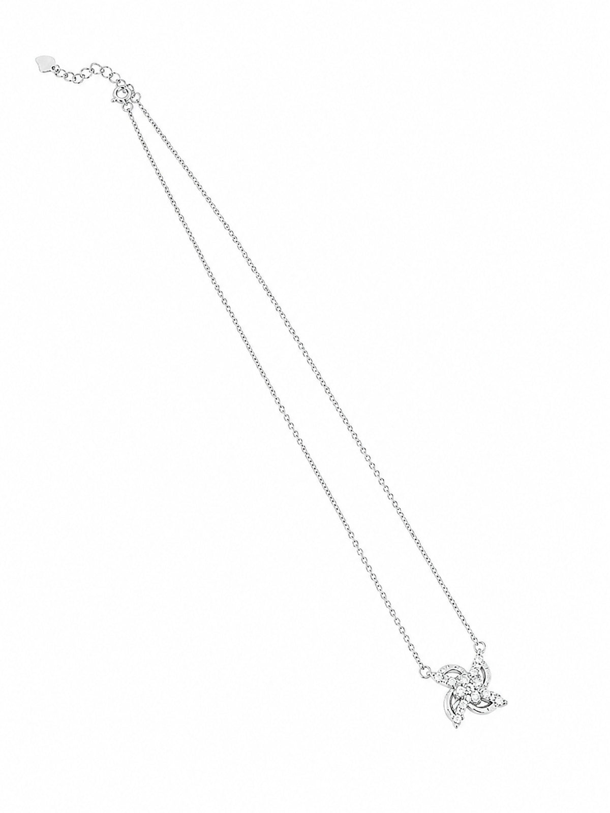 Celestial Bloom Floral Chain Pendant - 925 Sterling Silver | Harsh Jewellers