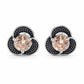 Champagne Trefoil Studs - 925 Sterling Silver | Harsh Jewellers