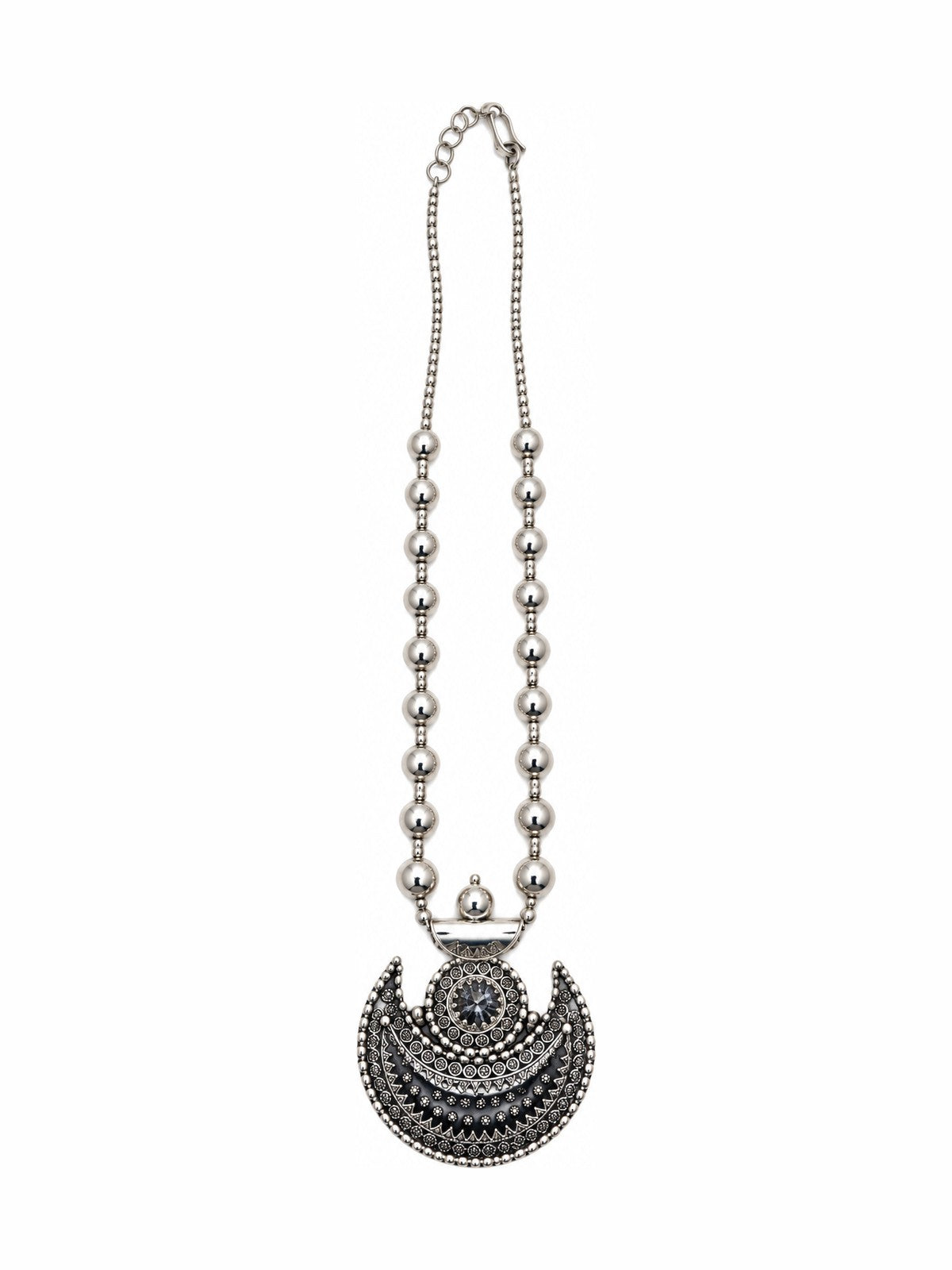 Chandra Crescent Necklace - 925 Sterling Silver | Harsh Jewellers