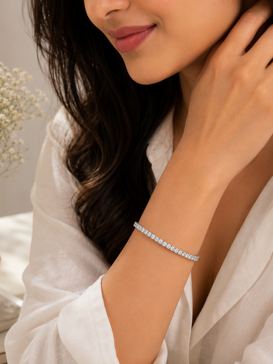 Classic Crystal Tennis Bracelet -  | Harsh Jewellers