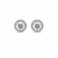 Classic Halo CZ Stud Earrings - sterling silver | Harsh Jewellers