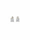Classic Square CZ Stud Earrings - sterling silver | Harsh Jewellers