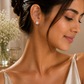 Classic Square CZ Stud Earrings - sterling silver | Harsh Jewellers