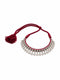 Crimson Bead Drop Choker - 925 Sterling Silver | Harsh Jewellers