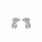 Crystal Footprint Silver Stud Earrings - sterling silver | Harsh Jewellers