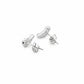 Crystal Footprint Silver Stud Earrings - sterling silver | Harsh Jewellers