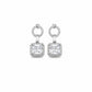 Crystal Square Drop Earrings - sterling silver | Harsh Jewellers