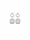Crystal Square Drop Earrings - sterling silver | Harsh Jewellers