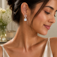 Crystal Square Drop Earrings - sterling silver | Harsh Jewellers