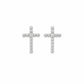 CZ Cross Drop Earrings - sterling silver | Harsh Jewellers