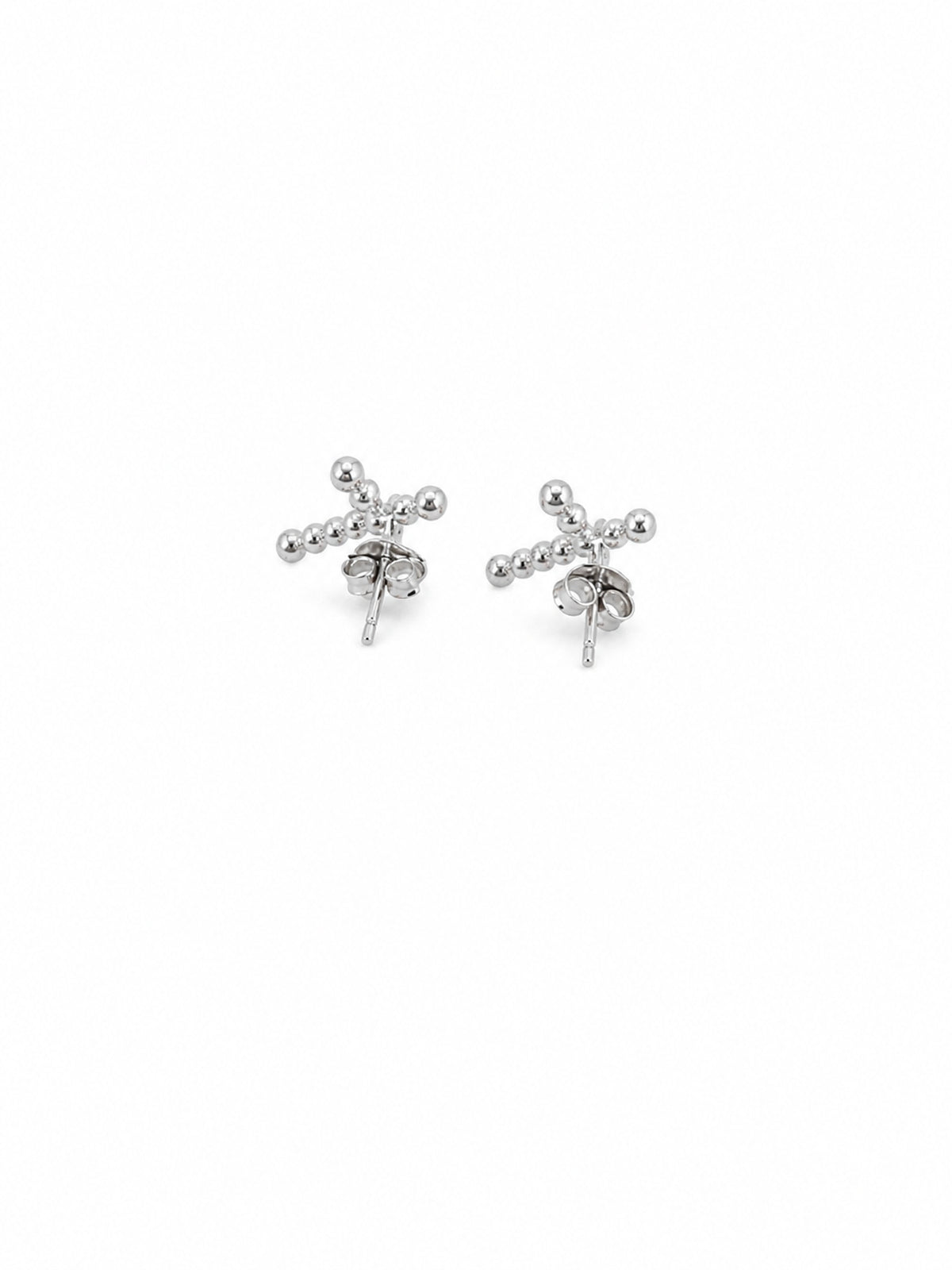 CZ Cross Drop Earrings - sterling silver | Harsh Jewellers