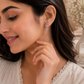 CZ Cross Drop Earrings - sterling silver | Harsh Jewellers