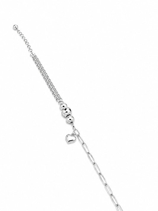 Double Chain Heart Charm Bracelet -  | Harsh Jewellers