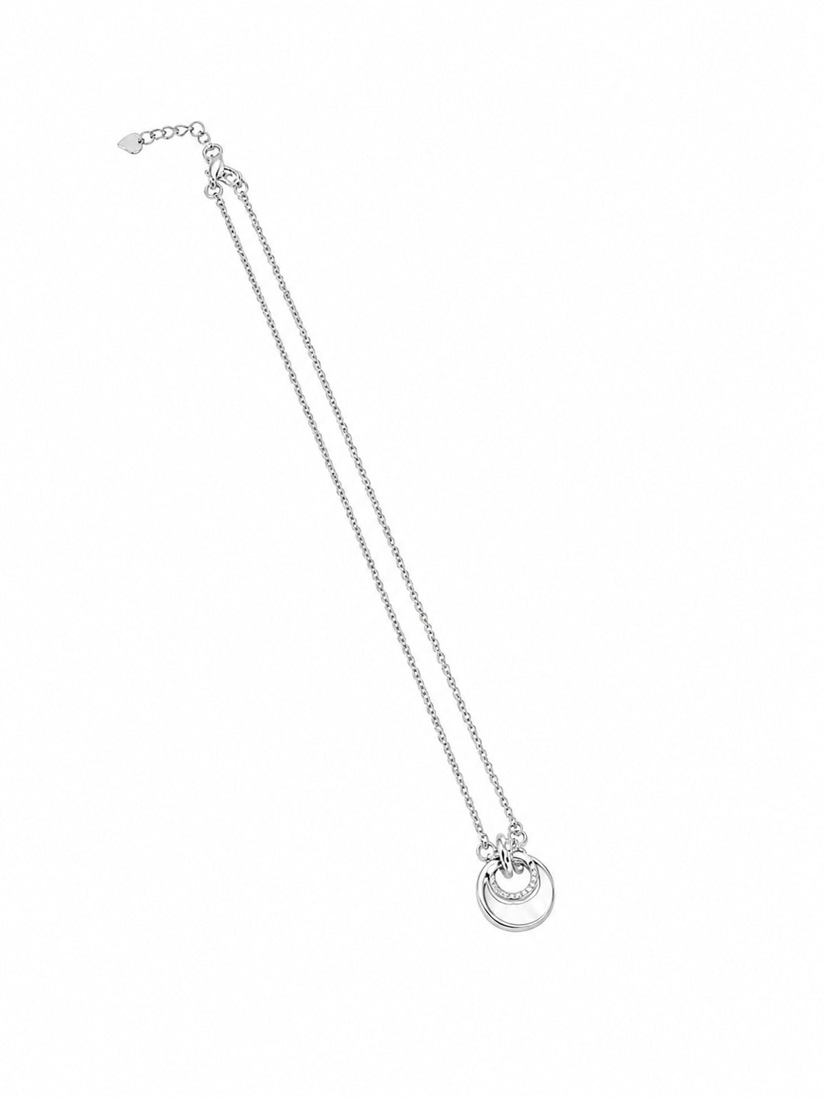 Double Circle Chain Pendant - 925 Sterling Silver | Harsh Jewellers