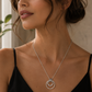 Double Circle Chain Pendant - 925 Sterling Silver | Harsh Jewellers