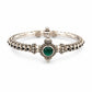 Emerald Crest Bangle - 925 Sterling Silver | Harsh Jewellers