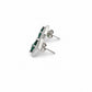 Emerald Green Rectangle Stud Earrings - sterling silver | Harsh Jewellers