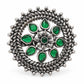 Emerald Petal Ring - 925 Sterling Silver | Harsh Jewellers