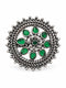 Emerald Petal Ring - 925 Sterling Silver | Harsh Jewellers