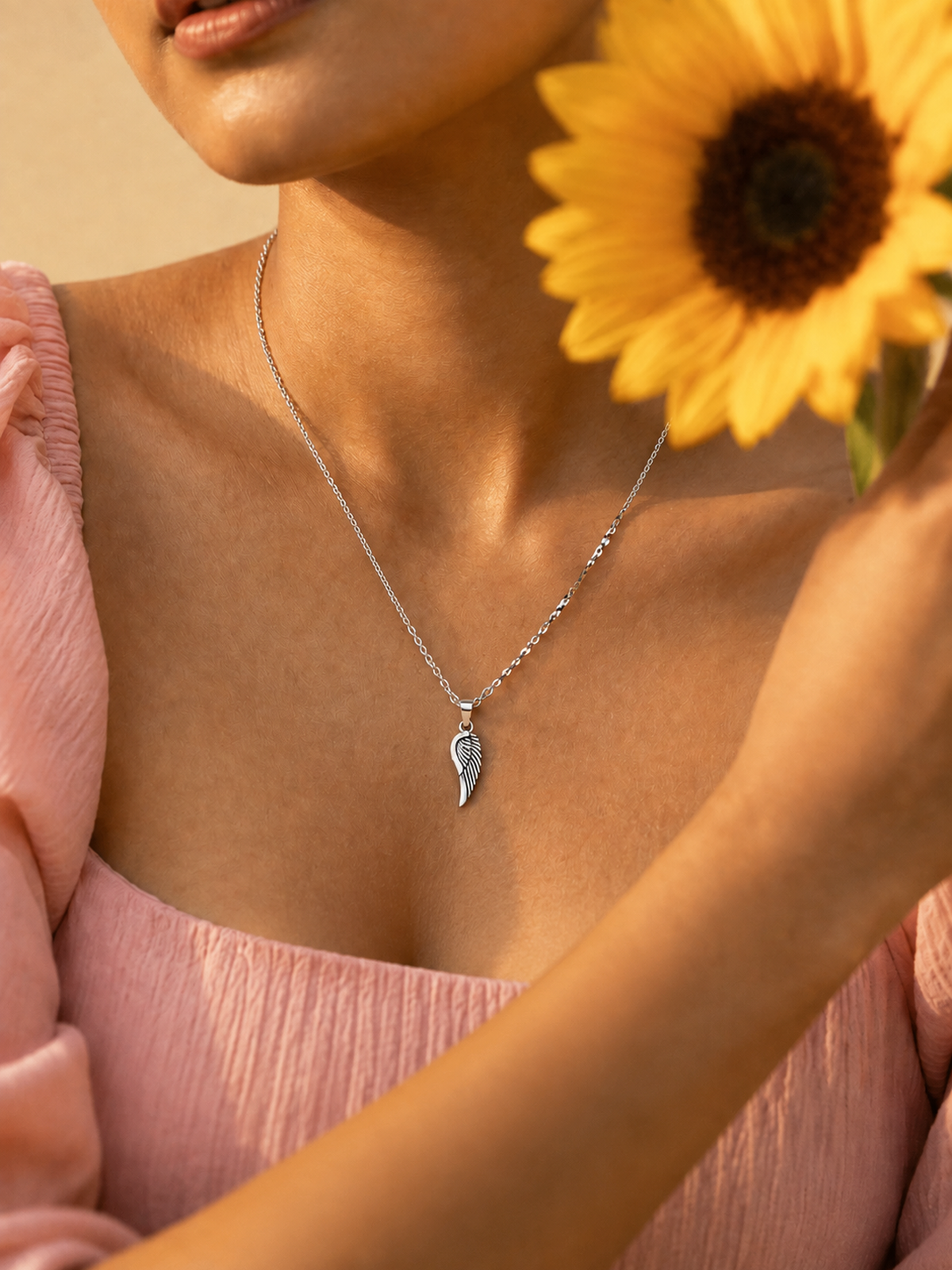 Eternal Wing Pendant - 925 Sterling Silver | Harsh Jewellers