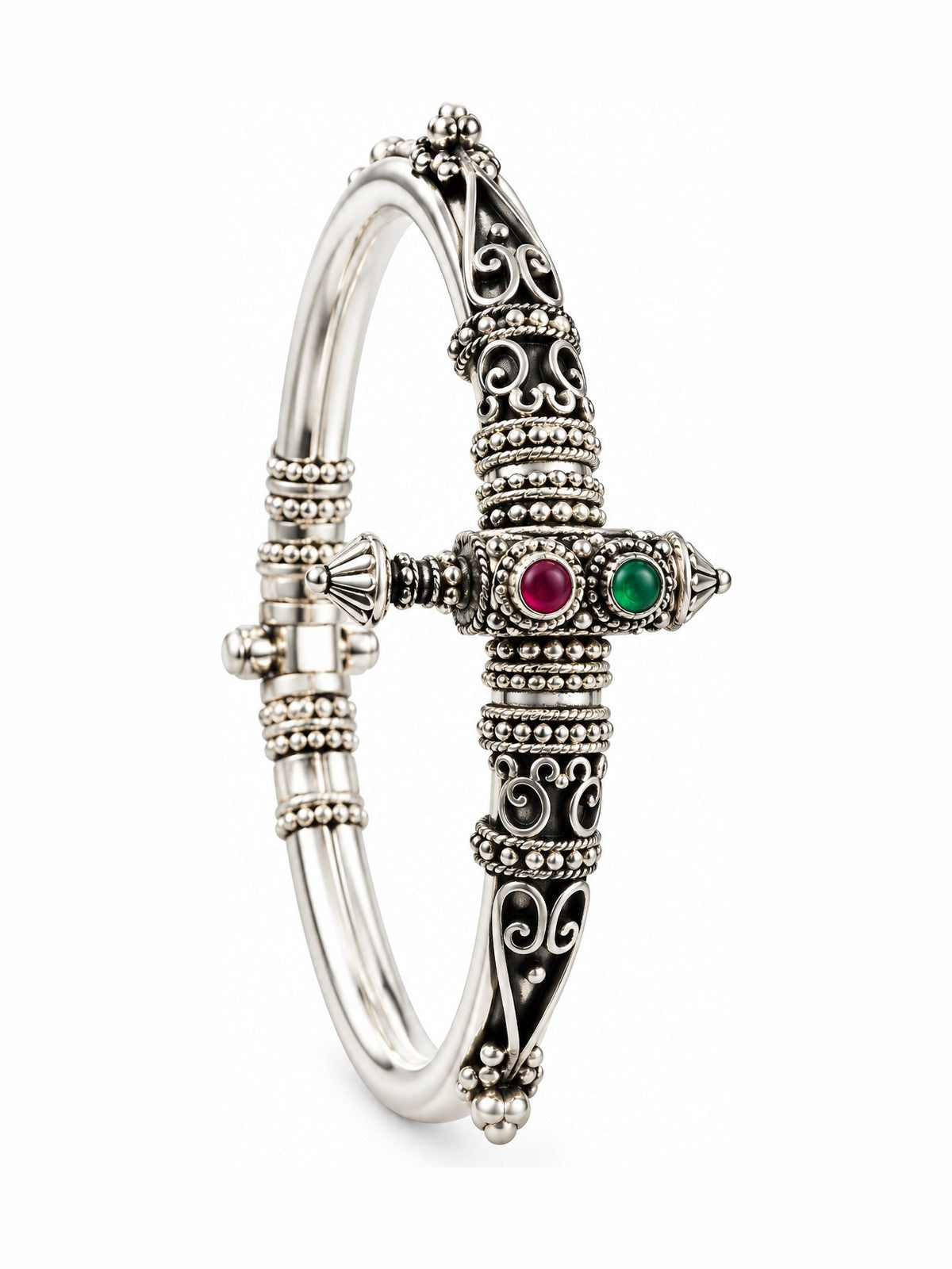 Filigree Scroll Bangle - 925 Sterling Silver | Harsh Jewellers