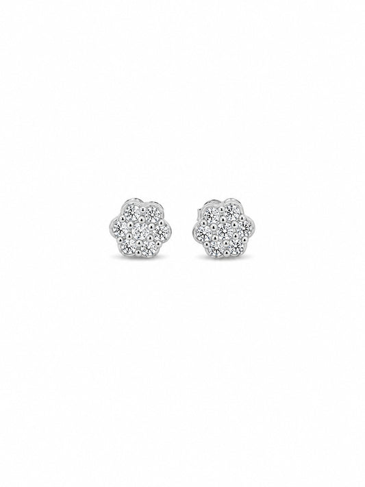 Floral Cluster Stud Earrings - sterling silver | Harsh Jewellers