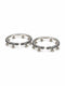 Floral Etch Ghungroo Bangle Pair - 925 Sterling Silver | Harsh Jewellers